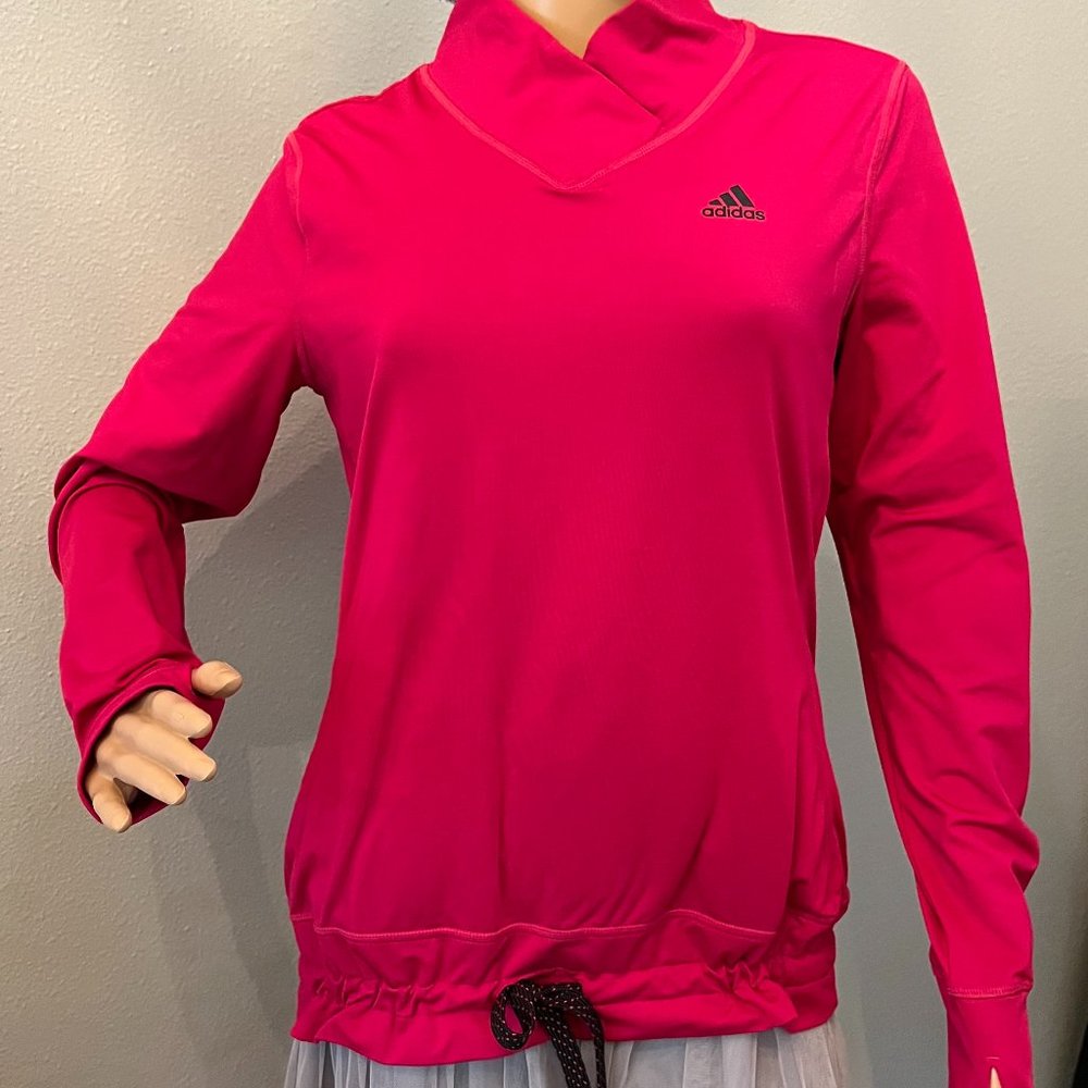 Adidas Drawstring Hem Long Sleeve Pullover Tunic